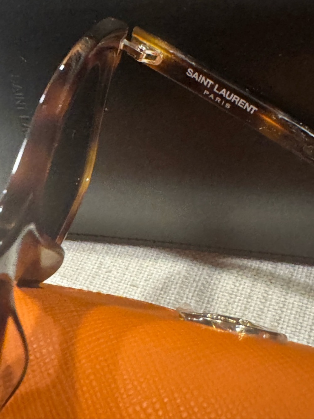 Saint Laurent Women’s Tortoise Sunglasses - Brown with Case - Picture 6 of 7